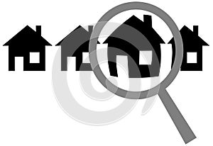 Magnifying Glass Find Website Home Inspect House