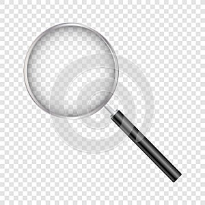 Magnifying Glass, With Gradient Mesh, Isolated on Transparent Background, With Gradient Mesh, Vector Illustration