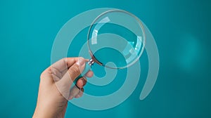 The magnifying glass hand.AI generated image