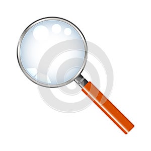 Magnifying glass with a handle