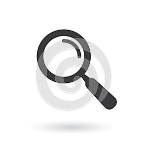 Magnifying glass icon. Flat style - stock vector