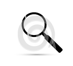 Magnifying glass icon isolated on white background illustration. Zoom symbol, or search icon