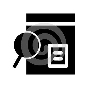 Magnifying glass icon or logo isolated sign symbol vector illustration