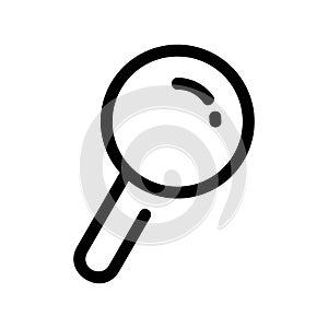 Magnifying glass icon or logo isolated sign symbol vector illustration