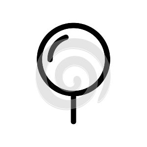 Magnifying glass icon or logo isolated sign symbol vector illustration