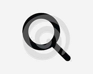 Magnifying Glass Icon. Magnifier Search Zoom Lens Research Discovery View Seek Enlarge Sign Symbol Artwork Graphic Clipart Vector
