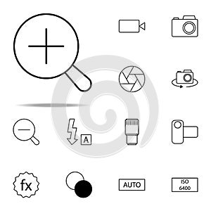 magnifying glass icon. photography icons universal set for web and mobile
