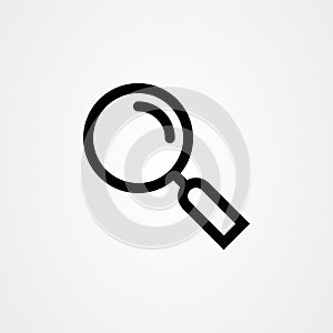Magnifying glass icon. search symbol vector