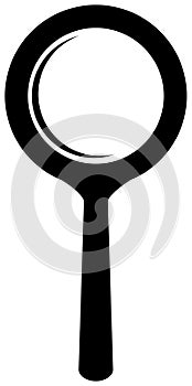 Magnifying glass icon silhouette