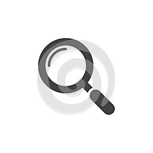 Magnifying glass icon vector, filled flat sign, solid pictogram