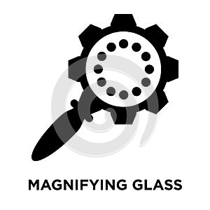 Magnifying glass icon vector isolated on white background, logo