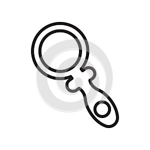 Magnifying glass icon vector isolated on white background, Magnifying glass sign