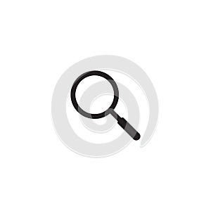 Magnifying glass icon, vector magnifier or loupe sign.