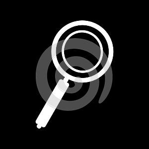 Magnifying glass icon, vector magnifier or loupe sign.