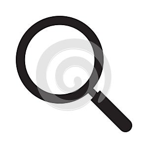 Magnifying glass icon, vector magnifier or loupe sign. Search icon.