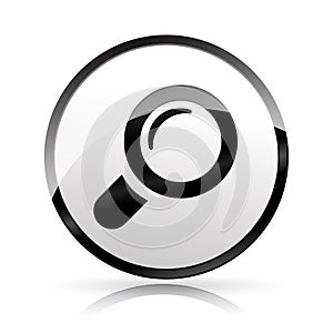 Magnifying glass icon on white background