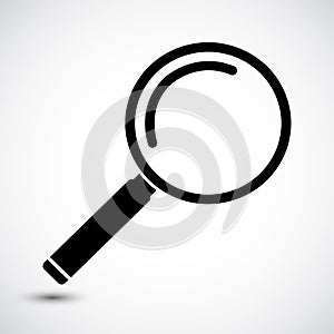 Magnifying Glass Icon on white background