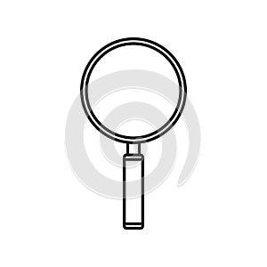 Magnifying glass icon on white background, for any occasion