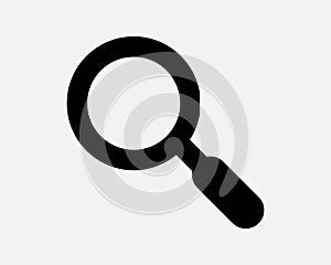 Magnifying Glass Icon Zoom In Out Magnify Lens Magnifier Find Look Search Lookup Discovery Magnification Sign Symbol Black Vector