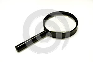 Magnifying glass isolate on white background and make with paths