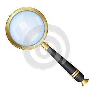 Magnifying glass isolated