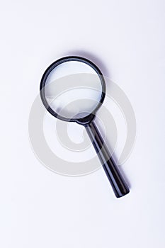 Magnifying glass isolated.