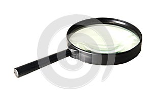 Magnifying glass isolated on a white background.