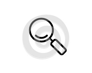 Magnifying glass isolated on white background. Search Icon. Vector illustration