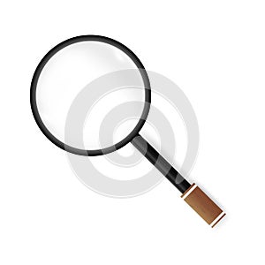 Magnifying glass isolated on white background. vector illustration