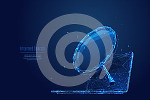 Internet Analysis low poly blue