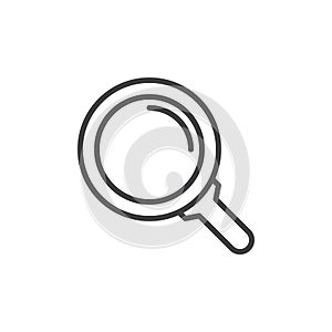 Magnifying glass line icon, outline vector sign, linear style pictogram isolated on white.