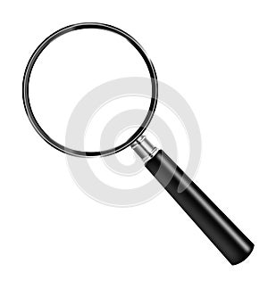 Magnifying glass looking lens magnify isolated