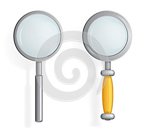 Magnifying Glass Loupe Icon Search Symbol 3d Realistic Cartoon Design Vector Illustration