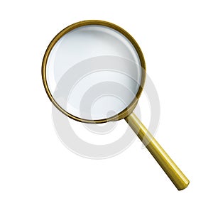 Magnifying glass or loupe isolated with clipping