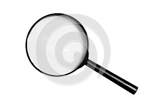 Magnifying glass magnifier on white background