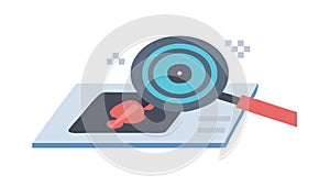 Magnifying Glass Map Search Vector, vector design Generative AI