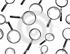 Magnifying Glass Pattern Illustration