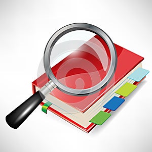 Magnifying glass and personal organizer