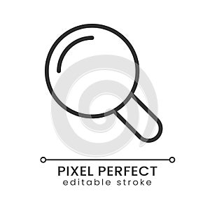 Magnifying glass pixel perfect linear icon