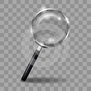 A magnifying glass. Ralistic vector illustration