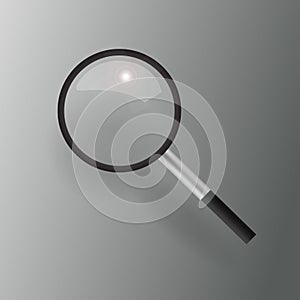 Magnifying glass. Realistic Icon. vector illustration isolated