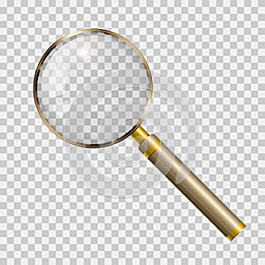 Magnifying glass realistic vector illustration