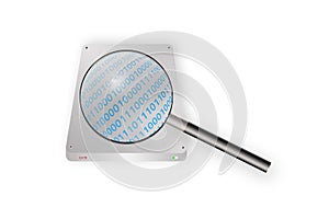 Magnifying glass scanning on harddisk