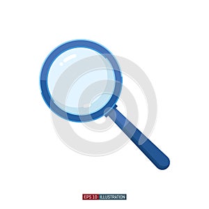 Magnifying glass. Search symbol.Template for your design works. Vector graphics.