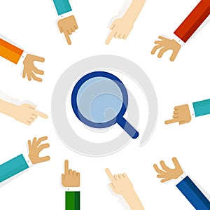 magnifying glass search tool inspect analysis seaching icon