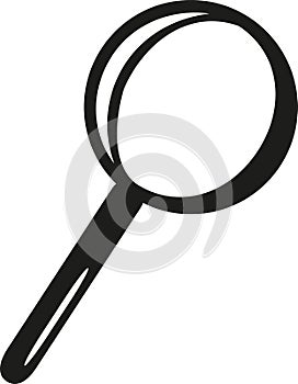 Magnifying glass silhouette