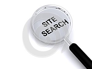 Magnifying Glass and Site Search Words