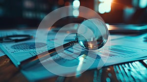 Magnifying Glass on Table