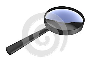 Magnifying glass tool white background