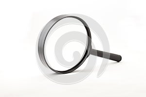 Magnifying glass with white background